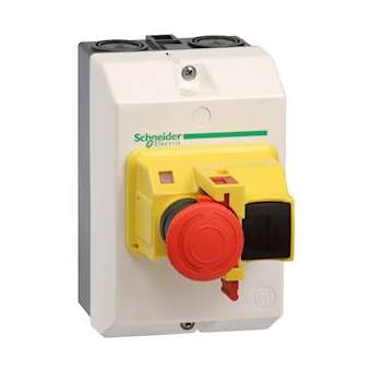 TeSys GV - coffret vide - pour GV2ME - arrêt d'urgence - plastique|Schneider Electric-SCHGV2MCK04