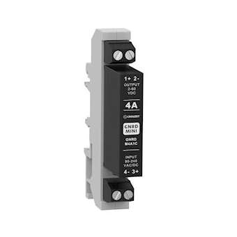 SSR, GNRD Mini, DIN Rail, 4A OUT 2-60 VDC, IN 90-240 VAC/VDC, DC Switching|Crouzet-CRTGNRDM4A1C