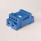 Support 12A 250V série 5632, bleu, étrier métallique, à vis