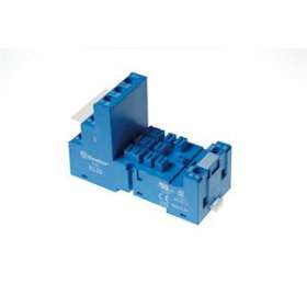 Support 16A 250V pour série 6231, 6232, 6233, bleu, étrier métal, à cage|Finder-FID9203SMA