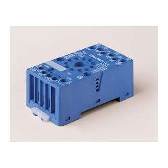 Support 10A 250V pour séries 6013, 8802, bleu, étrier métal, à cage|Finder-FID9021SMA