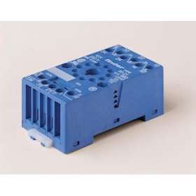 Support 10A 250V pour séries 6013, 8802, bleu, étrier métal, à cage|Finder-FID9021SMA