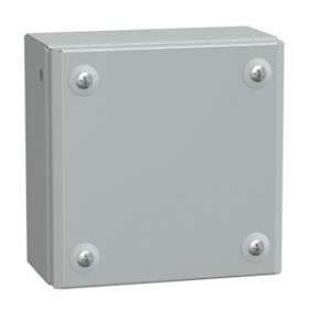 Spacial SBM - boite acier 150x150x80mm - couvercle plein|Schneider Electric-SCHNSYSBM15158
