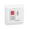 Bloc de porte appel infirmière Mosaic 1 voyant rouge + 1 blanc + poussoir