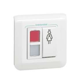 Bloc de porte appel infirmière Mosaic 1 voyant rouge + 1 blanc + poussoir|Legrand-LEG078204L