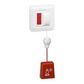 Bloc d'appel sanitaire avec poussoir à tirette verticale et voyant à LED Mosaic|Legrand-LEG076664L