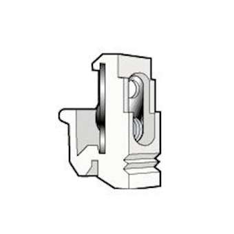 Fixocap pour vis M6 fixation appareillage sur rail EN 60715 asym - gris|Legrand-LEG036465