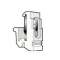 Fixocap pour vis M6 fixation appareillage sur rail EN 60715 asym - gris