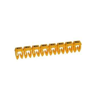 Repère CAB 3 pour filerie 1,5mm² à 2,5mm² avec chiffre 4 jaune|Legrand-LEG038224