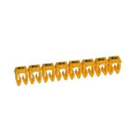 Repère CAB 3 pour filerie 1,5mm² à 2,5mm² avec chiffre 4 jaune|Legrand-LEG038224