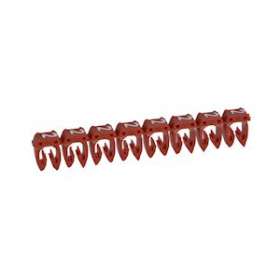 Repère CAB 3 pour filerie 1,5mm² à 2,5mm² avec chiffre 2 rouge|Legrand-LEG038222