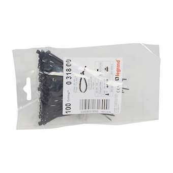 Collier Colring largeur 2,4mm longueur 95mm - sachet de 100 - noir|Legrand-LEG031800