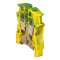 Bloc jonc Viking3 à vis - 1 jonction- 1entrée/1 sortie - vert/jaune - pas 15|Legrand-LEG037175