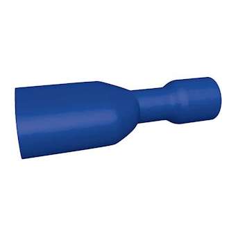 Clip entièrement isolé femelle bleu 1.5-2.5 mm² pour clip mâle 6.3 x0.8 mm x 100|Bizline-BIZ235040