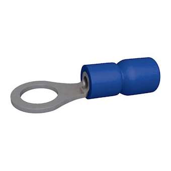 Cosse pré-isolée ronde 1.5-2.5 mm² M4 bleue (x 100)|Bizline-BIZ230010