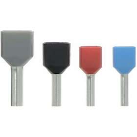 Embout de câblage double 2 x 1.5 mm² noir (x 100)|Bizline-BIZ225052