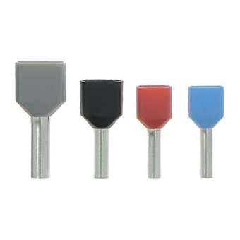 Embout de câblage double 2 x 2.5 mm² gris (x 100)|Bizline-BIZ225053