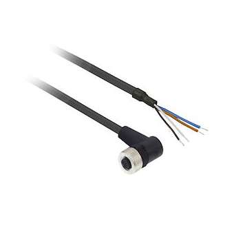 OsiSense XZ - connecteur pré-câblé - coudé femelle - M12 - 4 broches - 10m|Schneider Electric-SCHXZCP1241L10