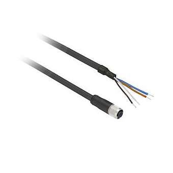 OsiSense XZ - connecteur pré-câblé - droit femelle - M12 - 4 broches - 10m|Schneider Electric-SCHXZCP1141L10