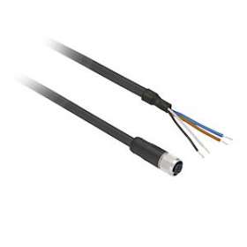 OsiSense XZ - connecteur pré-câblé - droit femelle - M12 - 4 broches - 10m|Schneider Electric-SCHXZCP1141L10