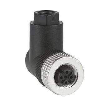 OsiSense XZ - connecteur nu femelle - M12 - 4 broches - coudé - PE Pg 7|Schneider Electric-SCHXZCC12FCM40B