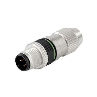 Connecteurs femelles à câbler, Connecteurs mâles à câbler, M12, Mâle, droit|Weidmuller-WEI1781550001