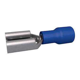 Clip pré-isolé femelle 1.5-2.5 mm² bleu pour clip mâle 6.3 x 0.8 mm (x 100)|Bizline-BIZ235010
