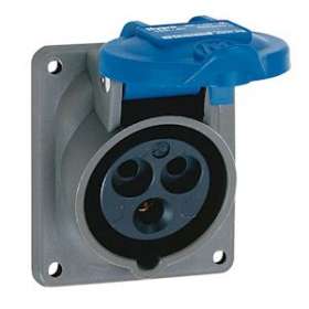 Prise fixe Hypra IP44 16A - 200V~ à 250V~ - 2P+T - plastique|Legrand-LEG052022