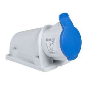 Socle prise BT saille inclinée, connexion vis, IP44, 32 A 2P+T 200-250 V|Schneider Electric-SCHPKF32W423