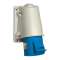 PratiKa - socle de prise incliné -32 A - 2P+T - 200-250 V CA - en saillie- IP44