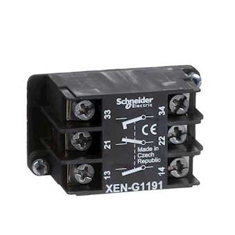 Harmony XAC - bloc contact à rappel - 1O+2F - montage frontal - 2 vitesse|Schneider Electric-SCHXENG1191