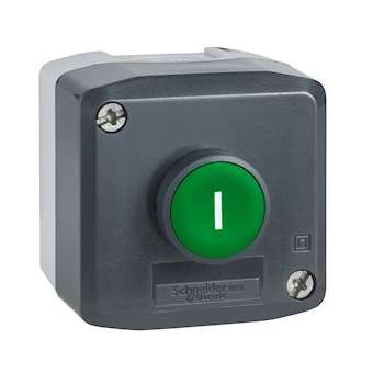 Harmony XAL - boite 1 bouton poussoir affleurant vert D22 marquage 'I' - 1F|Schneider Electric-SCHXALD102