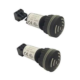 Buzzer électronique 60dB - Série 107 - Son continu - 12-24VAC/DC - Mont encastré|-WRM10700070