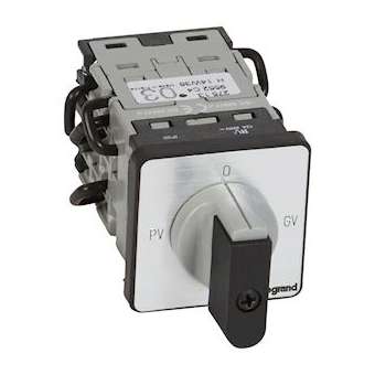 Commutateur moteur 3P - démarreur 2 vitesses - PR 12 - PV-O-GV - fixation vis|Legrand-LEG027513