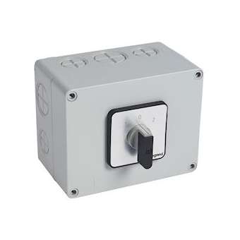 Commutateur à cames inverseur - arrêt 45DEG PR63 2P 4 contacts - boîtier 135x70m|Legrand-LEG027751