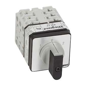Commutateur - inverseur avec arrêt 45DEG - PR 17 - 3P - 6 contacts - fixation vi|Legrand-LEG027437