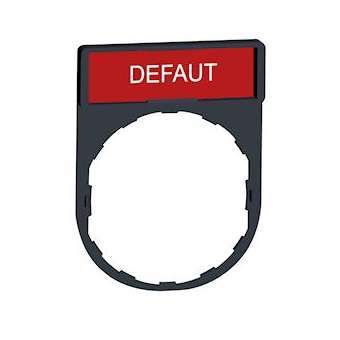 Harmony - porte-étiquette 30x40 + étiquette 'DEFAUT' 8x27 - blanc/rouge|Schneider Electric-SCHZBY2135