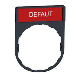 Harmony - porte-étiquette 30x40 + étiquette 'DEFAUT' 8x27 - blanc/rouge|Schneider Electric-SCHZBY2135