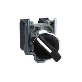 Harmony XB4 - bouton tournant manette - D22 - 2 pos fix - noir - 1O+1F - vis ét|Schneider Electric-SCHXB4BD25