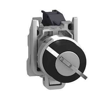 Harmony XB4 - bouton à clé 455 - D22 - 2 pos fix - retr G - 1F - vis étrier|Schneider Electric-SCHXB4BG21