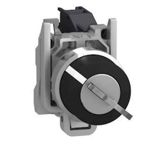 Harmony XB4 - bouton à clé 455 - D22 - 2 pos fix - retr G - 1F - vis étrier|Schneider Electric-SCHXB4BG21