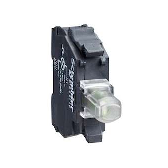 Harmony - bloc lumin XB4-XB5 - DEL - 230/240VAC - blanc - racc vis étrier|Schneider Electric-SCHZBVM1