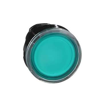 Harmony XB4 - tête bouton poussoir lumineux DEL - D22 - vert|Schneider Electric-SCHZB4BW333