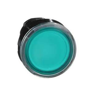 Harmony XB4 - tête bouton poussoir lumineux DEL - D22 - vert|Schneider Electric-SCHZB4BW333