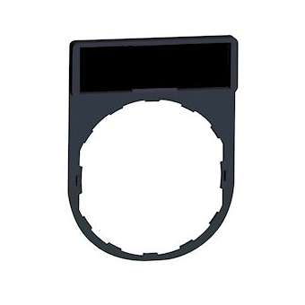 Harmony - porte-étiquette plate 30x40 - plastique noir - avec étiq 8x27 - vierge|Schneider Electric-SCHZBY2101