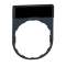 Harmony - porte-étiquette plate 30x40 - plastique noir - avec étiq 8x27 - vierge