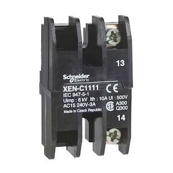 Harmony XENC - bloc de contact à rappel - 1O - montage frontal - entraxe 30/40mm|Schneider Electric-SCHXENC1121