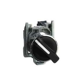Harmony XB4 - bouton tournant à manette - D22 - 2 pos à rap. - noir - 1F - vis|Schneider Electric-SCHXB4BD41