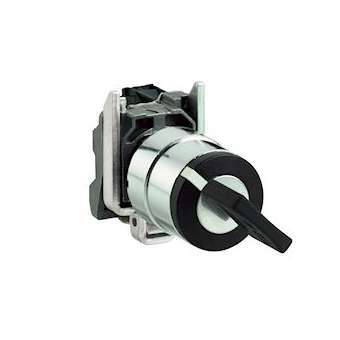 Harmony XB4 - bouton à clé 455 - D22 - 2 pos à rap. - retr G - 1F - vis étrier|Schneider Electric-SCHXB4BG61