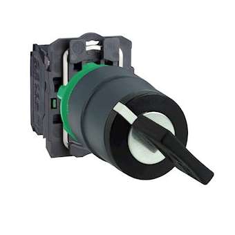 Harmony XB5 - bouton à clé 455 - D22 - 2 pos à rap. - retr G - 1F - vis étrier|Schneider Electric-SCHXB5AG61